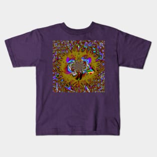 Psychedelic Fractal Flower Kids T-Shirt